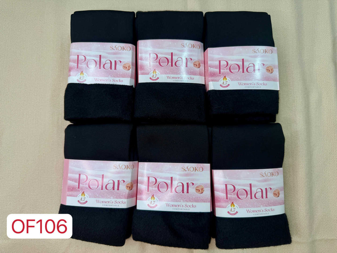 Calcetín Polar Mujer Negro Liso